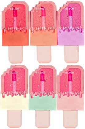 Rsentera Icecream shape Lipgloss for girls lip balm korean Ice cream lipgloss (random 3)