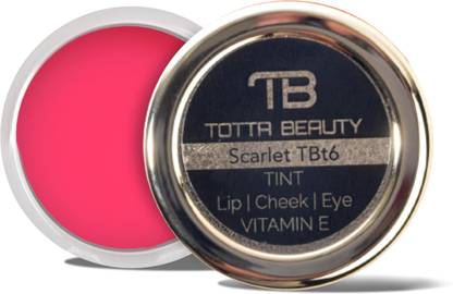 Totta Beauty Lip, Cheek, Eye Tint | Vitamin E |Multiflavored |Vegan & Cruelty-Free (Scarlet)