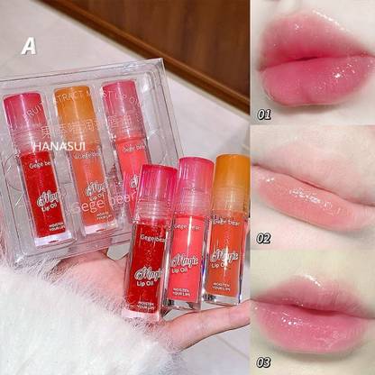 HANASUI Gegebear Fruit Extract Lip Oil Moisturizing Water Shiny Lip Oil