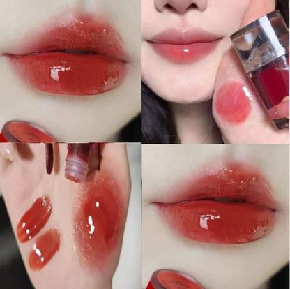 MYEONG Korean Style Gloss Tint Hydrating Glossy Red Liquid Lip & Cheek Tint Lip Plumper
