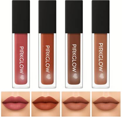 PIRKGLOW LuxeSlick Touch Pink Lip Gloss Kit Shine Glossy&Moisturizing, Plumping LIPSTICK