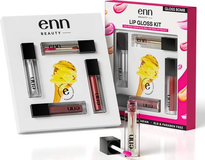 ENN Lip Gloss Kit Set Of 4 For Non Sticky & Glossy Finish Lips