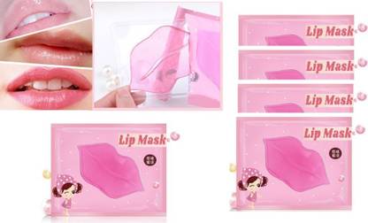 Digital Shoppy 5 Pc Super Lip Plumper Crystal Collagen Lip Mask(Pack Of 5 )