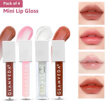 GLAMVEDA Serum Infused Lip Gloss All Things Pretty Combo| High Shine Glossy Finish
