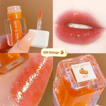 ARRX Fruit Crazy Lip Oil Lip Gloss Moisturizing, Plumping, Hydrating - Honey Orange