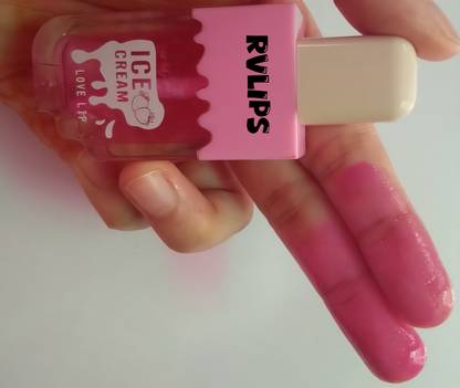 RVLIPS Cute Icecream shape Lipgloss for girls lip balm korean Ice cream lipgloss pink