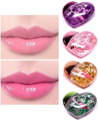 DARVING Heart Shape Pink Lip Gloss Tint water proof