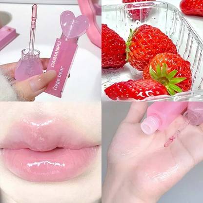 DAIMANPU GEGE Bear Heart-Shaped Lip Gloss: Long-Lasting & Hydrating