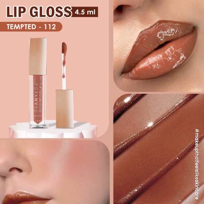 GLAMVEDA High Shine Serum Infused Lip Gloss | Nude Shade, Lip Gloss With Glossy Finish