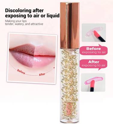 tanvi27 NEW MATTE TINTED HYDRATING NATURAL PINK COLOR CHANGING GLITTER LIP-GLOSS