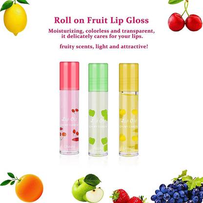JANOST 3D Roll On Lip Gloss Pink Lip Oil Moisturizing Lip Gloss