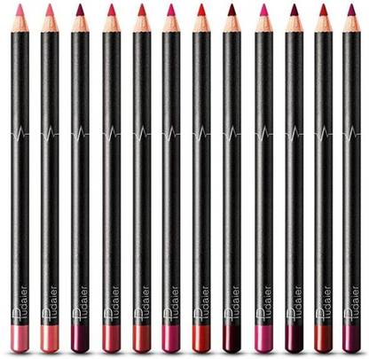 Digital Shoppy Waterproof Long Lasting Matte Lip Liner Pencils Set - 12 Pcs (No 1 )