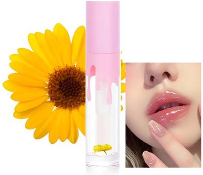 CATERINACHIARA Yellow Flower Lip gloss Moisturizing & Shiny Finish for All Hydrating lips