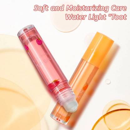 tanvi27 Lip Gloss Fruit Flavored Moisturizing Balm Set Transparent Fruity Roll Clear Oil