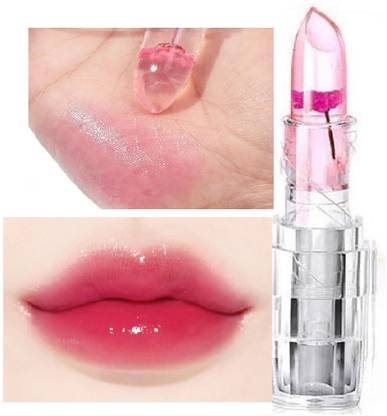 manasona Waterproof Color Changing Flower Jelly Crystal Glossy Lipstick