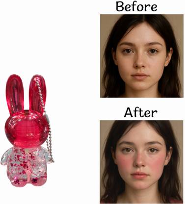 bbts NEW TEDDY BEAR KEYCHAIN LIP TINT FOR PINK AND GLOSSY LIPS WITH GLITTER