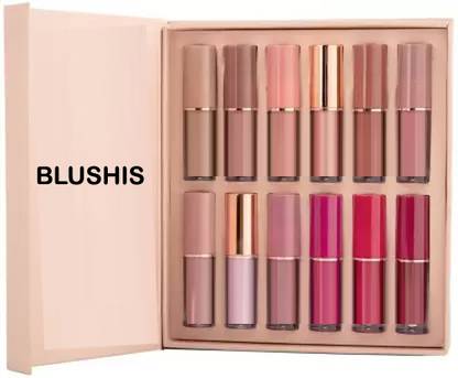 BLUSHIS X 12 Color Book Lip Gloss Set Liquid Lipstick Set