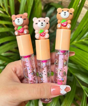 Bajajbeautyshop Korean Teddy strawberry lipgloss pack of 1