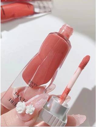 MYEONG Not-Sticky Brown Color Lip Glaze Lip Gloss Matte Lip Gloss For Women