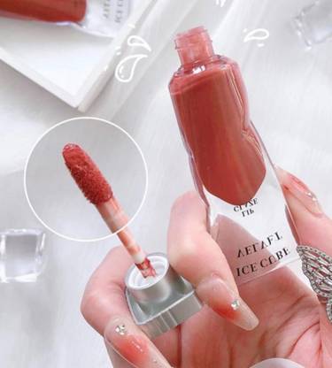 MYEONG Ice cube velvet Lip Glaze mushed Lip Gloss Waterproof Lipstick