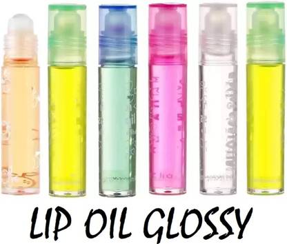 OLETSUN MULTI COLOR ROLL-ON LIP OIL FOR DRY & CRACKED LIPS FRUITY