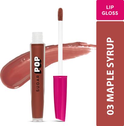 SUGAR POP High shine Lip Gloss - 03 Maple Syrup | Richly Pigmented | Hyaluronic-Infused