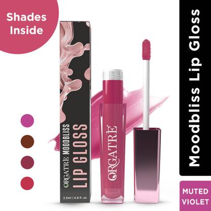 Orgatre Moodbliss Lip Gloss| Instant Shine & Plumped Lips|Hydrating & Non-Sticky Formula