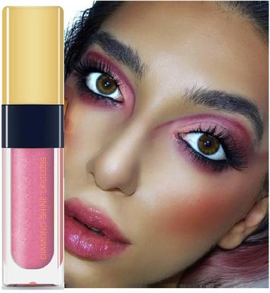 Emijun Diamond Shine Lip Gloss for Supreme Shine, Glide-On Lipstick for Glossy Effect