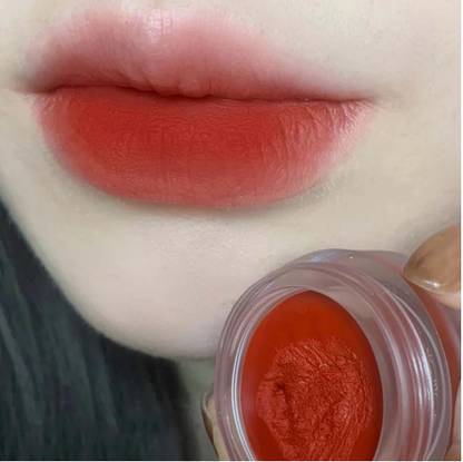 GABBU Red Color Cheek Lip Mud Lips Cheek Lip Clay Moisturizer Smooth Lip Tint