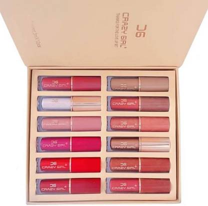 Crazy girl Professional Liquid Matte Lipstick 12 pcs set Waterproof Long lasting
