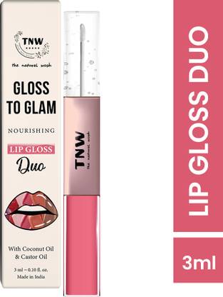 TNW - The Natural Wash Wash Gloss To Glam Nourishing Lip Gloss Duo | Pink | 1.5 ml*1.5 ml