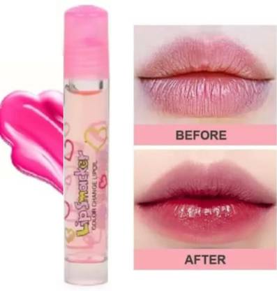 Hidden Beauty Lip Smacker Lip Oil Water Proof & 100% Natural Pink (Pack of 1)