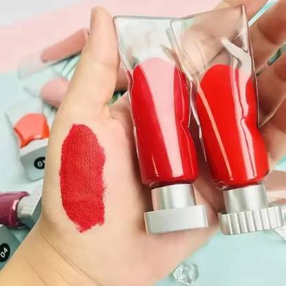THTC Ice Cube Red Velvet Matte Lipstick, Long Lasting Non-Transfer Lip Color Lipstick