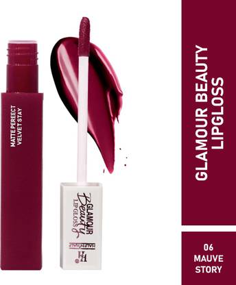 Half N Half Rich Glamour Beauty Lipgloss, Matte Perfect Velvet Stay, Mauve Story, 5ml