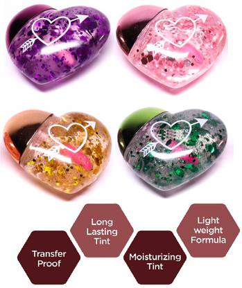Yuency MINI HEART MOISTURIZE TRANSPARENT LIP GLOSS .