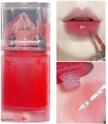 PLUTHERA Lip Glaze Snowy Velvet Mirror Korean Lip Gloss Waterproof (BUBBLE PINK)