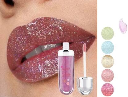 sheny soft glitter pink lip gloss Coloured Lip Gloss Hydrating High Shine Non-Sticky
