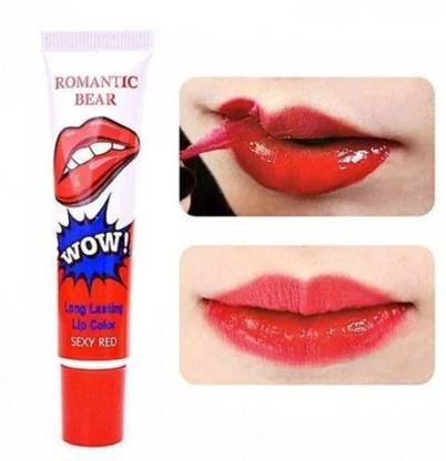 Digital Shoppy Romantic bear Lip Gloss (Sexy Red With Lip Mask