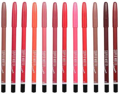 JANOST New 12 Colors 1 Set Matte Lip liner Waterproof