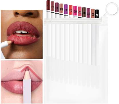 MYEONG Matte Liner | One Swipe Smooth Application | Long Lasting Lip Liner Pencil Set