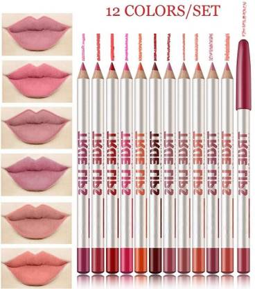 JANOST Best Lip Liner Set - 12 Pigmented Natural Lip Makeup