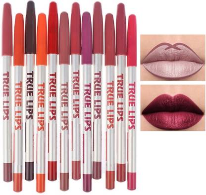 Amaryllis Multi Lips Lip Liner Pencil, Natural Finish (Set of 12)