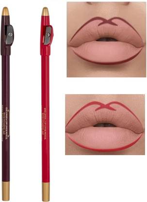 Facejewel Smudge proof Super Smooth Matte Lip Pencil Lipliner Red & Maroon