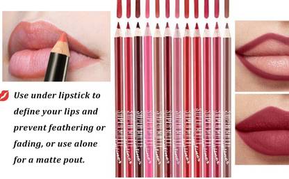 JANOST 100 % Super Professional Matte Lip Liner Set of 12