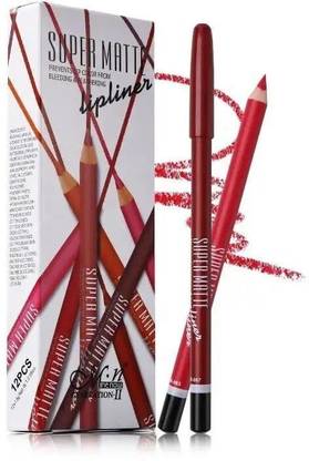 MOLLY MINX Super Matte Lip Liner Pencil, Matte Finish, Waterproof Multicolored Set Of 12