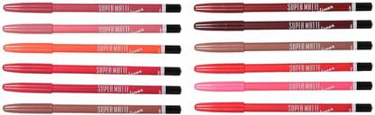 Libline Waterproof Professional Matte Super Matte Lip Liner Pencil - Set of 12