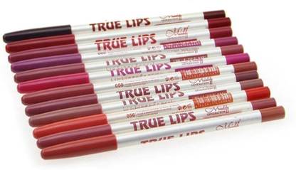 COSMO VIBES Professional Lip Liner Pencil, Matte Finish, Set Of 12