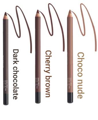 SKYBOAT MULTI COLOR LONG LASTING LIP LINER 3 PC (DARK CHOCOLATE, BROWN & CHOCO NUDE)