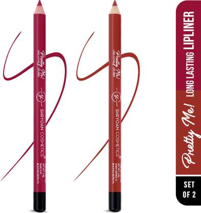 Shryoan Pretty Me Bold Lipliner & Eye Liner Pencil| Set of 2| Waterproof & Smudge Proof