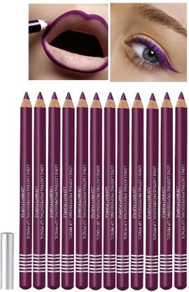 SEUNG Pack Of 12 Long Lasting Non Transfer Lip Liner for Professional Makeup
